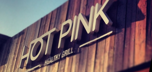 Hot Pink Shop Sign Wimbledon